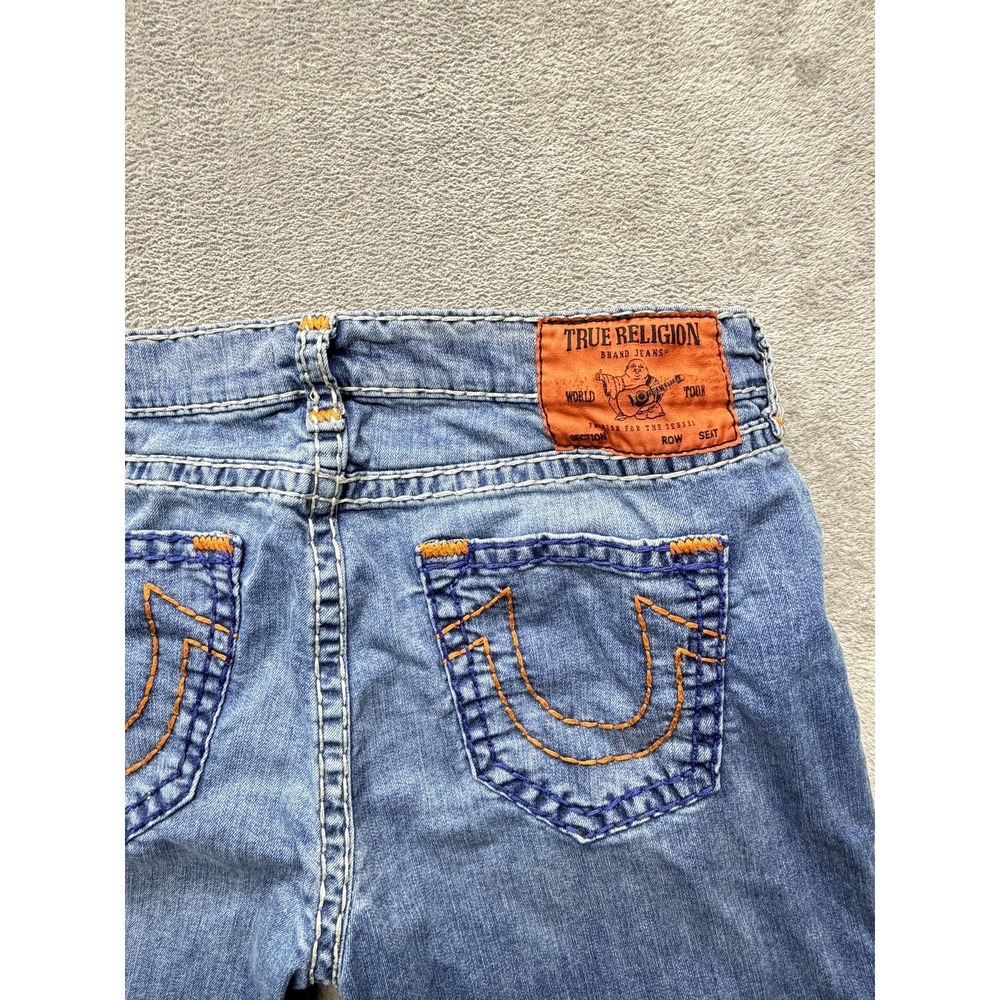 True Religion Jeans Mens Measured 39x31 Blue‎ Light Wash Rocco Relaxed Skinny - Picture 9 of 9